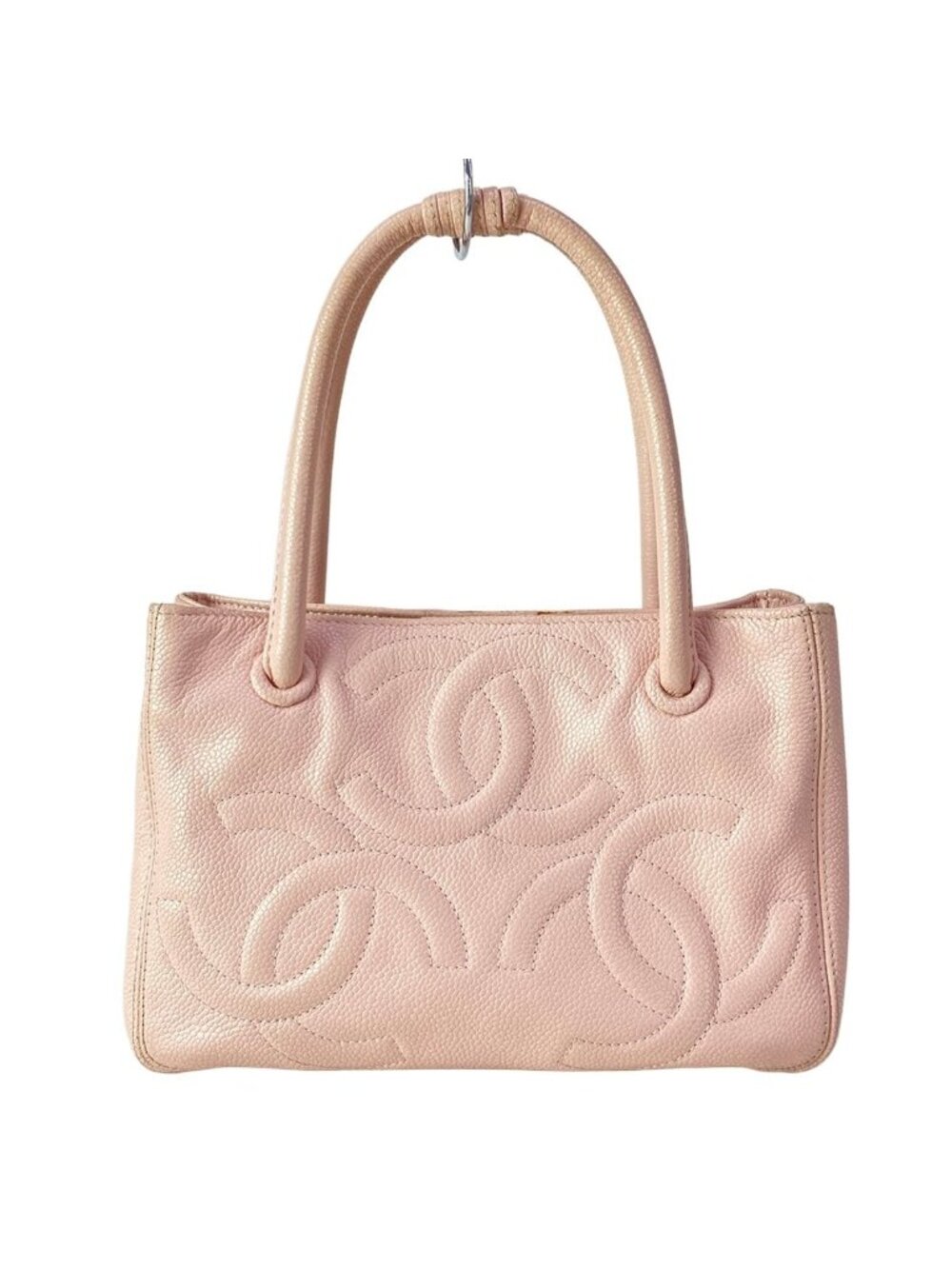 Chanel Tote Triple Coco Light Pink Gold